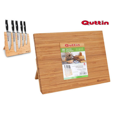 Bambusový stojan na nože Quttin 9598, magnetický Bambusový stojan na nože Quttin 9598, magnetický