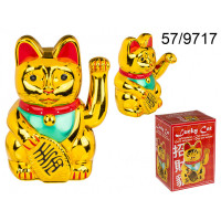 Čínska mačka pre šťastie XL Kemi 9717, zlatá