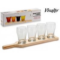 Drevený stojan s pohármi Vivalto 2134, 270 ml Drevený stojan s pohármi Vivalto 2134, 270 ml