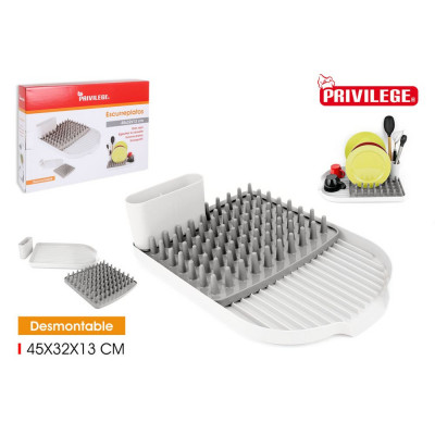 Plastový odkvapávač na riad s odtokom Privilege 2050, 45 cm