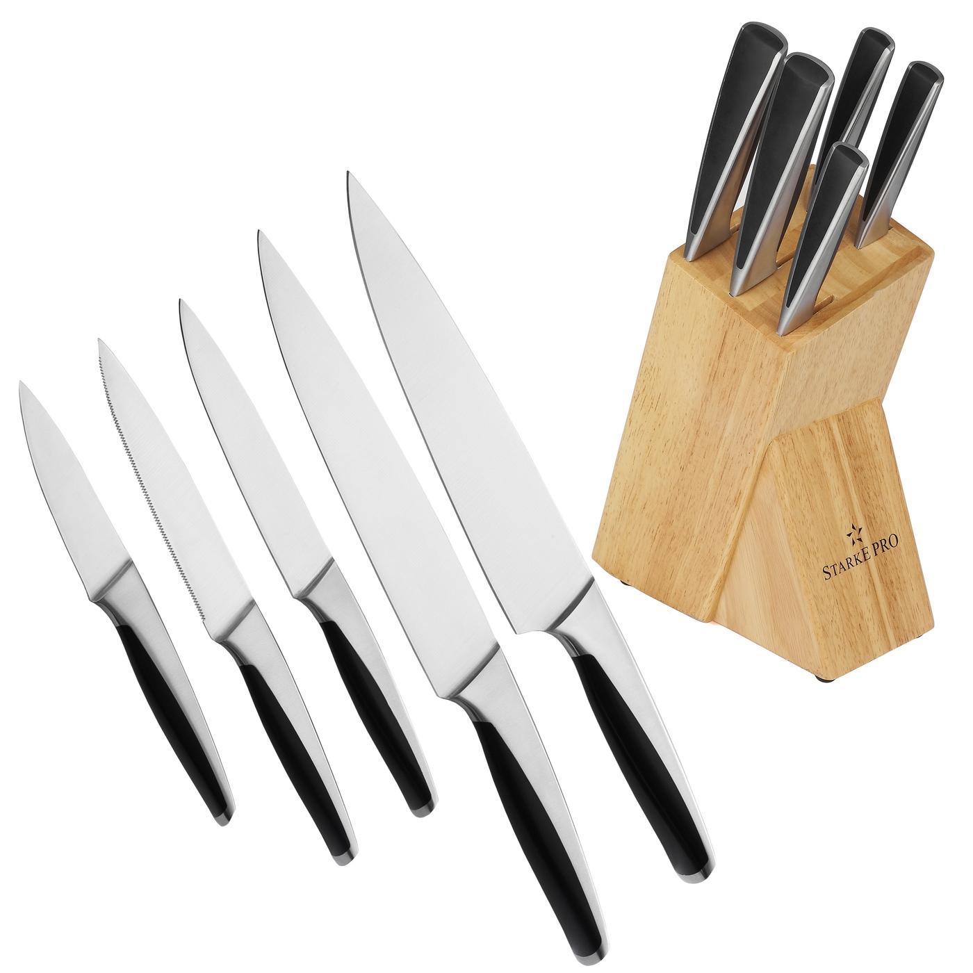 E-shop Sada nožov v stojane Starke Pro Haruna 1303, 6 kusov