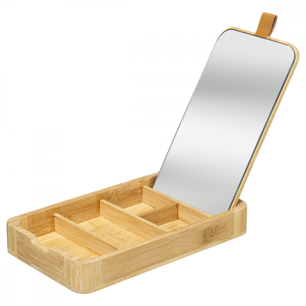 E-shop Bambusová krabička na šperky so zrkadlom 5Five 4663