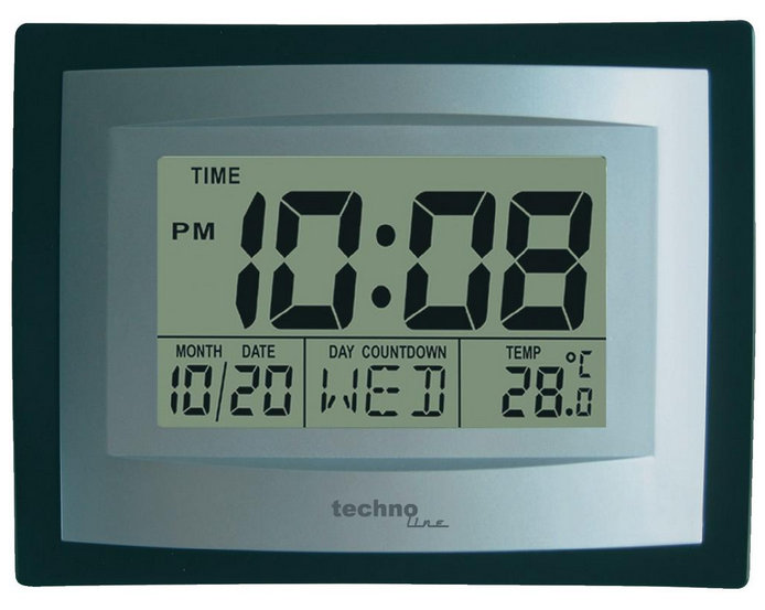 E-shop Digitálne nástenné hodiny Techno Line WS 8004 22cm