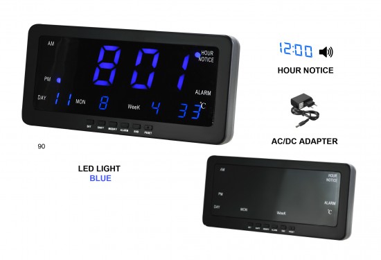 E-shop Digitálny LED budík/ hodiny MPM s dátumom a teplomerom C02.3568,