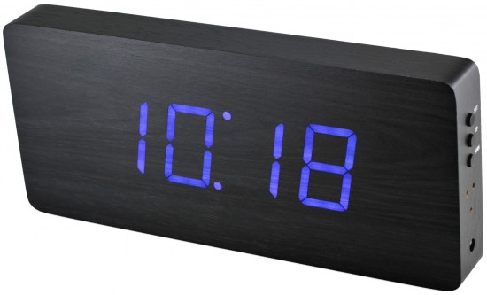 E-shop Digitálny LED budík/ hodiny MPM s dátumom a teplomerom 3672, blue