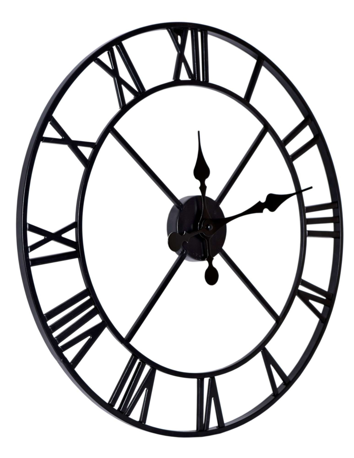 E-shop Nástenné hodiny Romain 50 cm, čierne