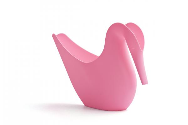 E-shop Kanvička na zalievanie Qualy Swan, ružová, 35cm