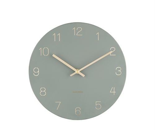 Nástenné hodiny Karlsson KA5788GR Charm Engraved Numbers, 30 cm 