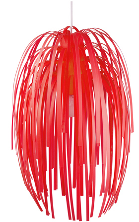 E-shop Závesná lampa Silly červená, 61cm