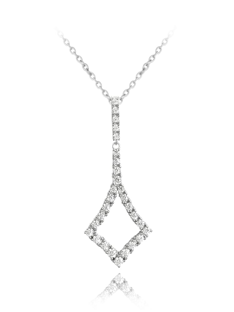 Minet Luxusný strieborný náhrdelník so zirkónmi 