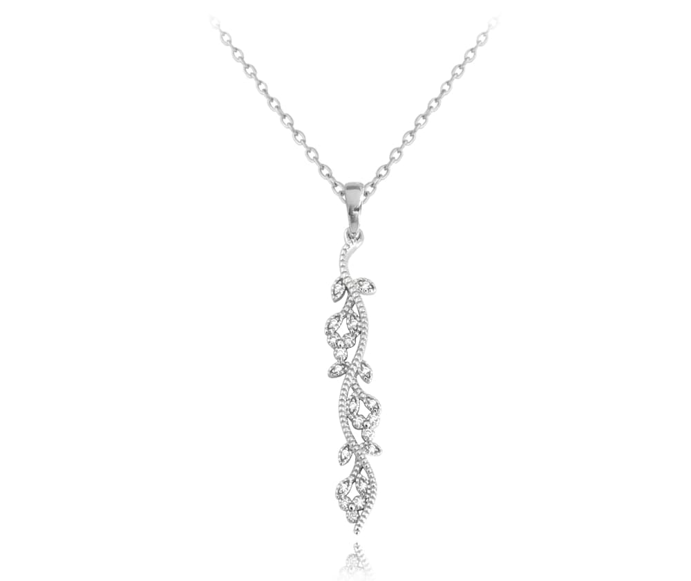E-shop Rozkvitnutý strieborný náhrdelník Minet Flowers so zirkónmi