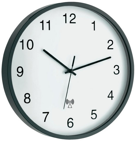 Nástenné DCF hodiny sivé, 30 cm