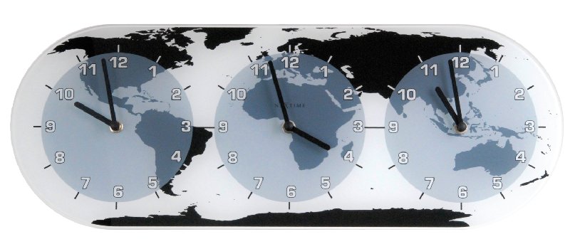 Designové nástenné hodiny 8108 Nextime Mondial 50cm 