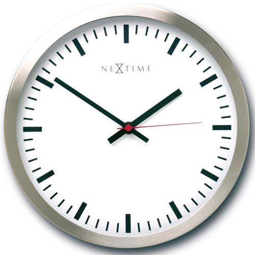 Nástenné hodiny Nextime Stripe white 26cm 