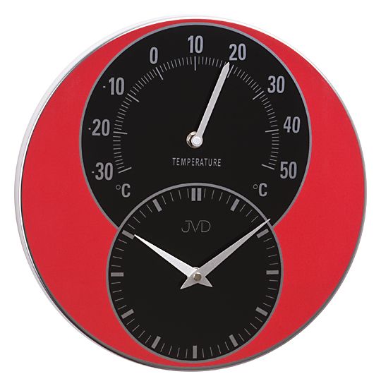 Nástenné hodiny s teplomerom JVD HW 35.1 30cm 