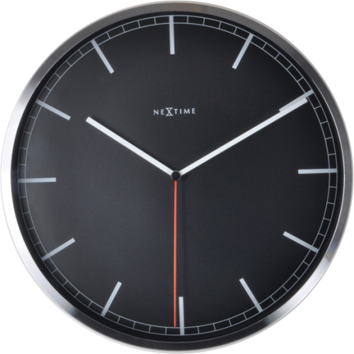 E-shop Nástenné hodiny 3071zw Nextime Company Black Stripe 35cm