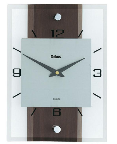 Nástenné hodiny Mebus, Orech 28cm 