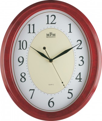 Nástenné hodiny MPM, 1898.55.SW - gaštan, 35cm
