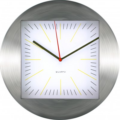 Nástenné hodiny MPM, 2486.7000 - strieborná/biela, 30cm 