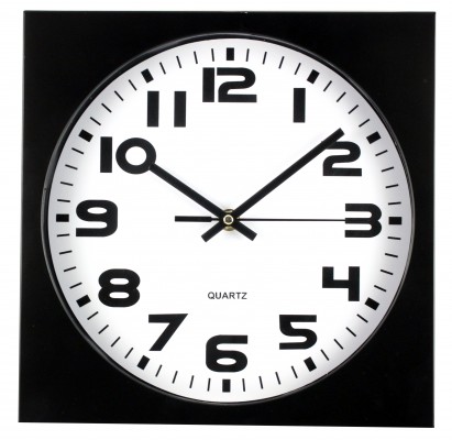 Nástenné hodiny MPM, 2500.90 - čierna, 26cm 