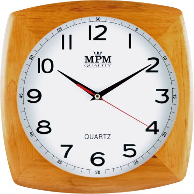 Nástenné hodiny MPM, 2533.50.W - hnedá, 29cm 