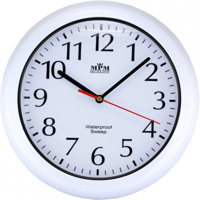 Nástenné hodiny MPM, 2535.00 - biela, 30cm 