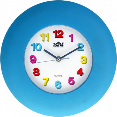 Nástenné hodiny MPM, 2809.30 - modrá, 30cm 