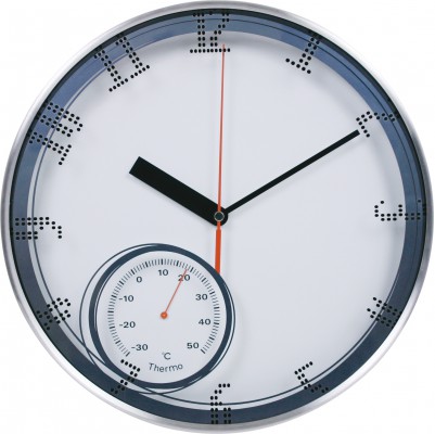 Nástenné hodiny MPM, 3083.7000 - strieborná/biela, 30cm 