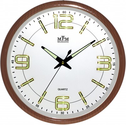 Nástenné hodiny MPM, 3170.50 - hnedá, 34cm, 31cm 