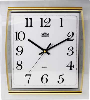 Nástenné hodiny MPM, 3174.8000 - zlatá/biela, 32cm 