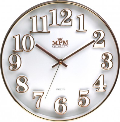 Nástenné hodiny MPM, 3222.00 - biela, 30cm 