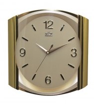 Nástenné hodiny MPM, 2430.80.SW - zlatá, 34cm 