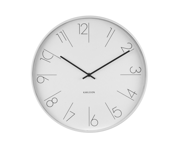 Nástenné hodiny KA5607WH, Karlsson, Elegant Numbers, 40cm 