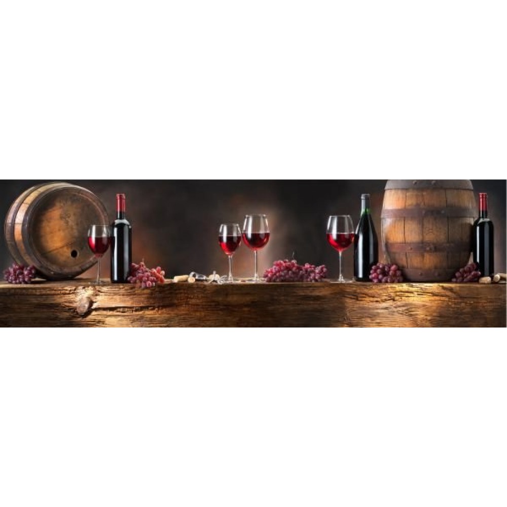 E-shop Obraz na plátne Panoráma Wood &amp; Wine Red, 158x46cm