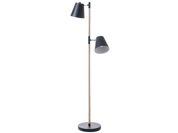 E-shop Podlahová lampa Leitmotiv Rubi 150cm, čierna