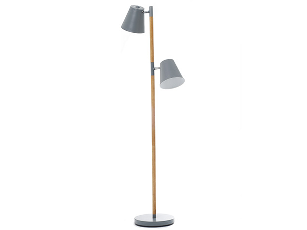 Podlahová lampa Leitmotiv Rubi 150cm, šedá 
