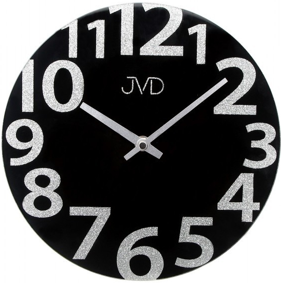 Sklenené dizajnové nástenné hodiny JVD HO138.1, 26cm 