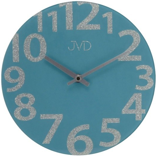 Sklenené dizajnové nástenné hodiny JVD HO138.3, 26cm 