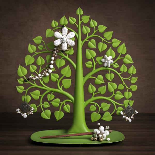 E-shop Stojanček na šperky Qualy Bodhi Accessories Tree, zelený