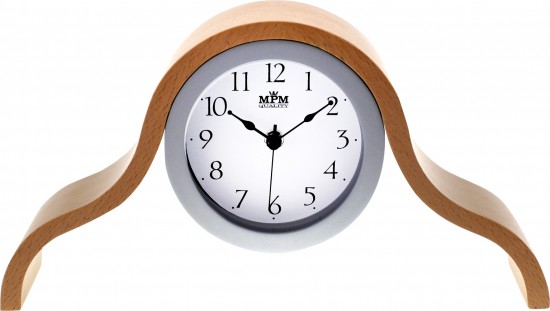 Stolové hodiny MPM, 2709.53 - svetlé drevo, 38cm 