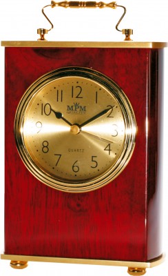 Stolové hodiny MPM, 2839.55, gold - gaštan, 18cm 
