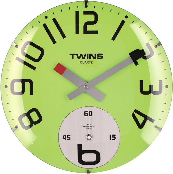 E-shop Twins hodiny 363 zelené 35cm