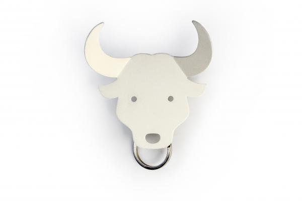 Vešiačik na kľúče Qualy Bull Key Holder, býk biely 