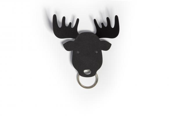 Vešiačik na kľúče Qualy Moose Key Holder, los čierny 