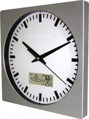 Nástenné hodiny MPM, 2633.70 - strieborná, 26cm 