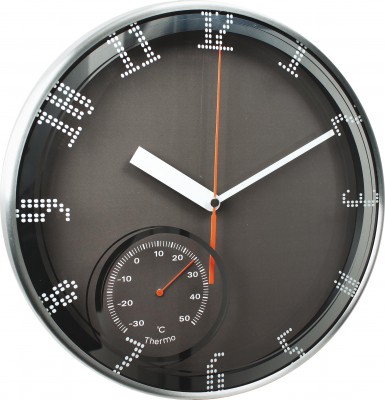Nástenné hodiny MPM, 3083.7090 - strieborná/čierna, 30cm 