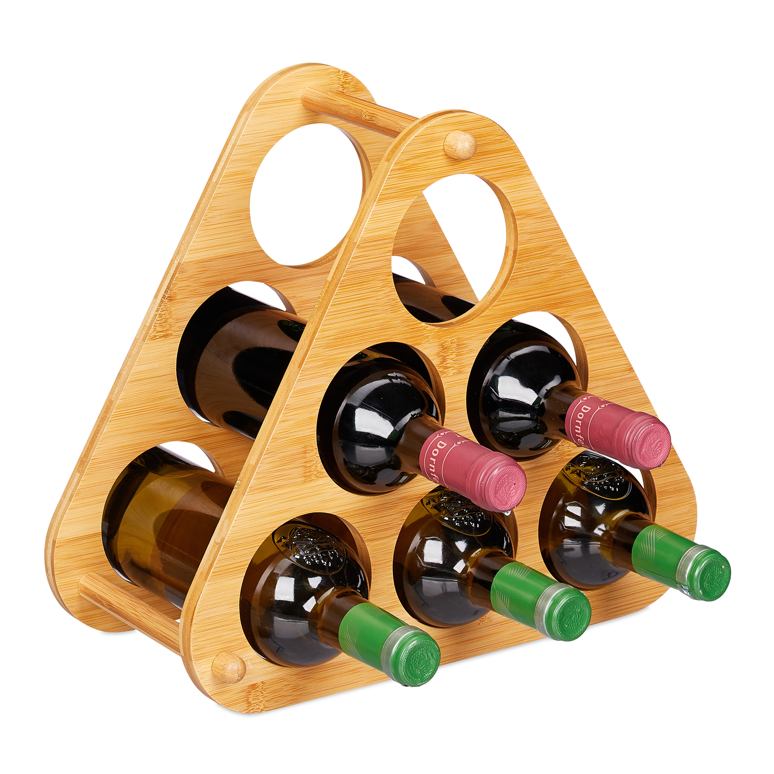E-shop Bambusový stojan na víno na 6 fliaš, RD8816