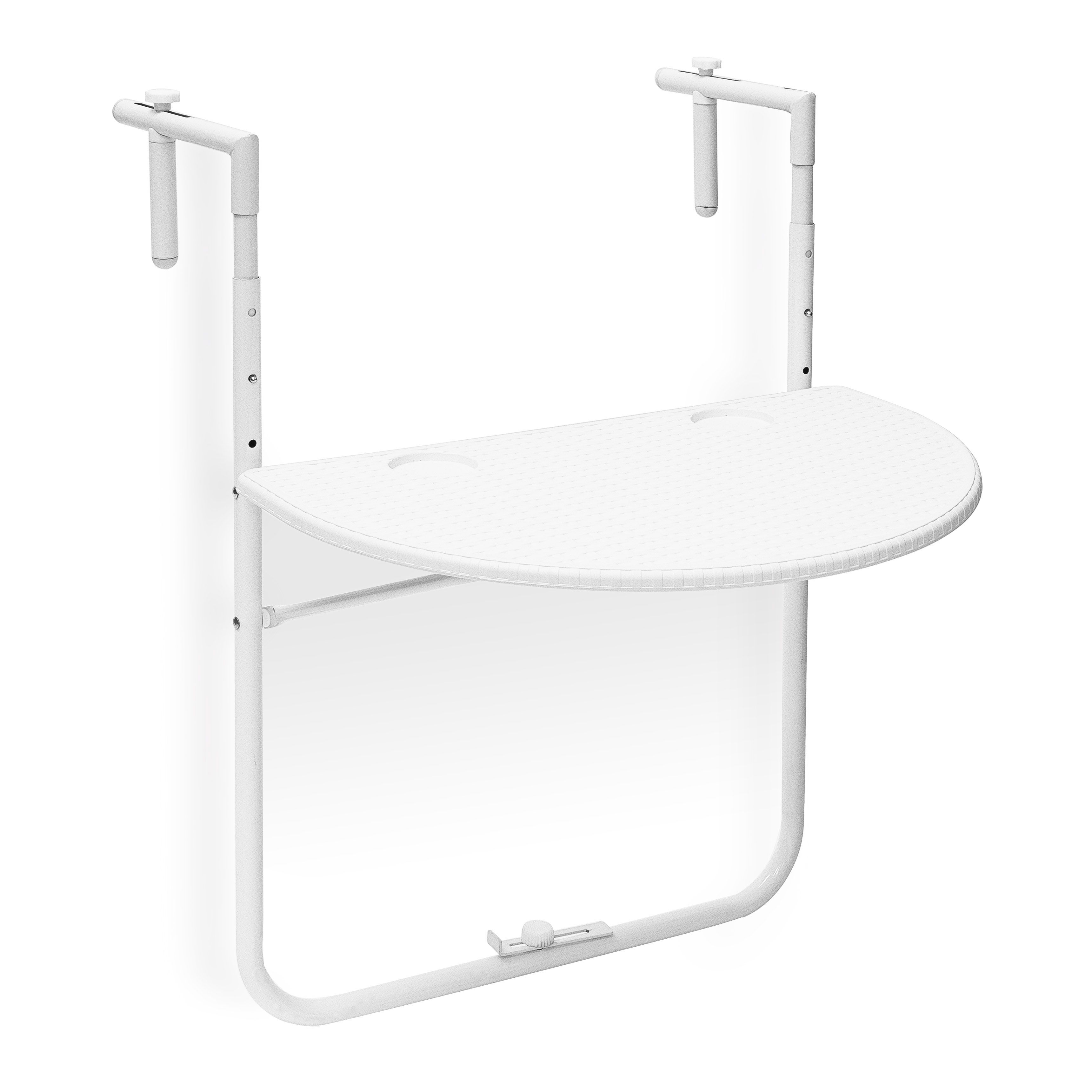 E-shop Balkónový závesný stôl Bastian skladací biely rd0054