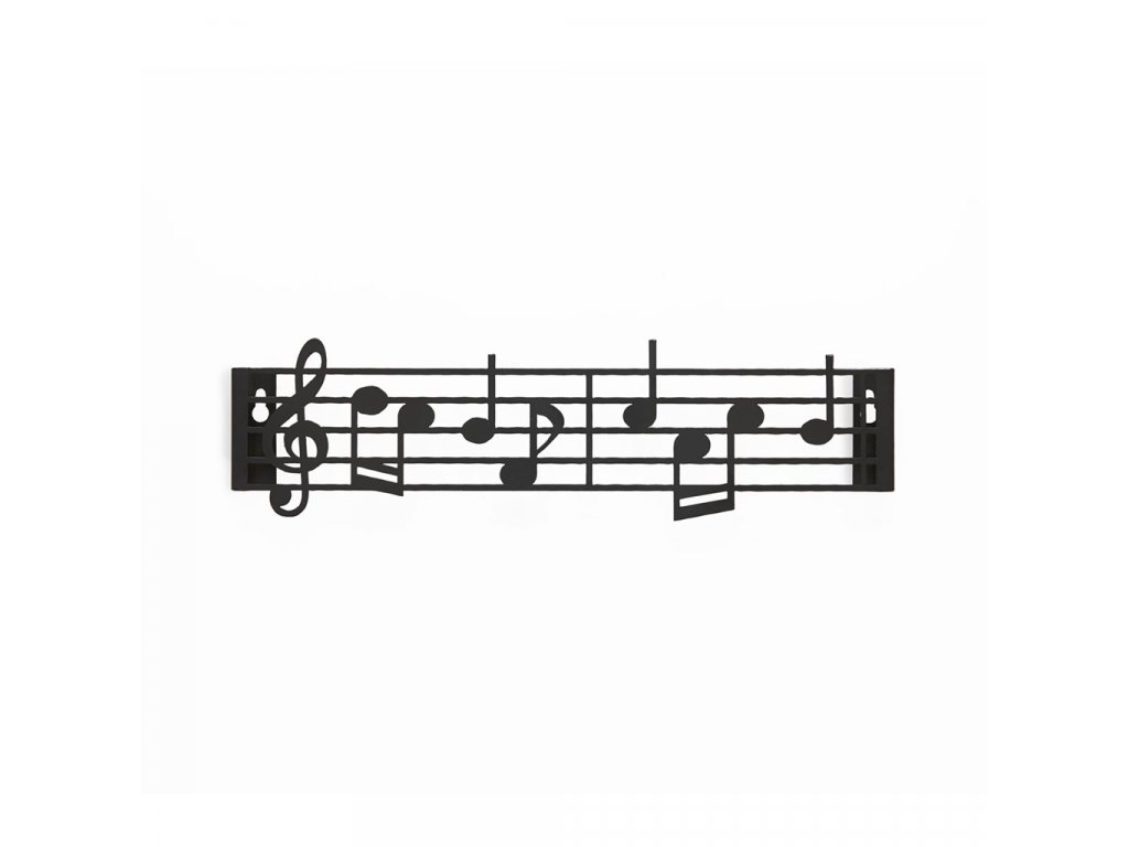 E-shop Vešiačik na kľúče nástenný Balvi Music 27445 kov 21cm, čierny