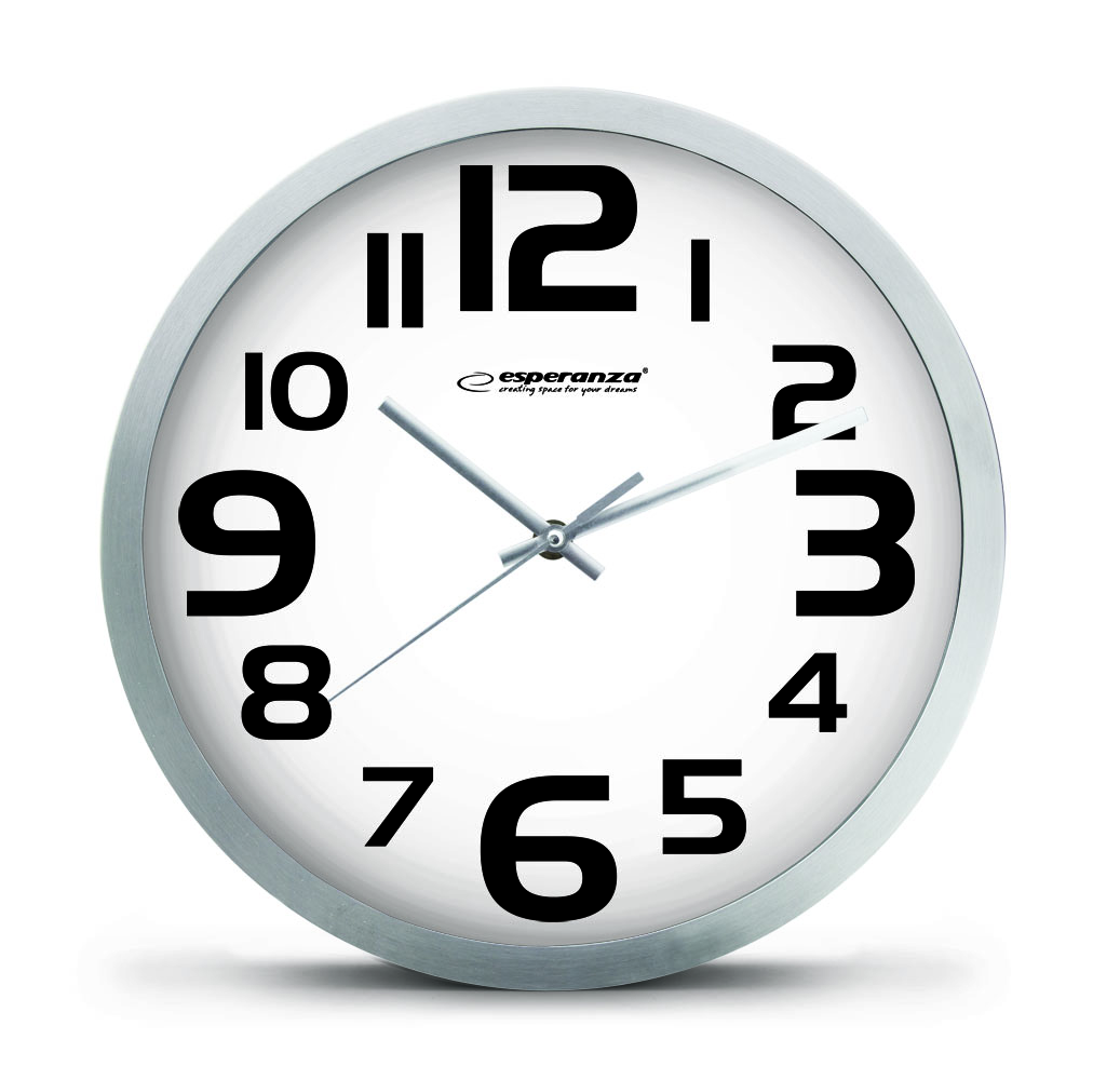 E-shop Nástenné hodiny ESPA ZUR013W, biele 25cm